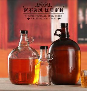 Jarra de Vidrio Estilo Antiguo de 1L 2L 3L 4L 5L con Asa y Tapa Negra, Venta al por Mayor - Product Image 2