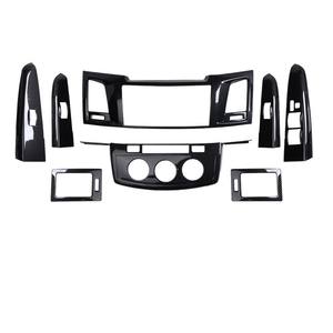 DECHI RHD LHD ABS Plastique Sport Aspect Fibre de Carbone Garniture de Panneau de Boutons de Commande des Vitres Compatible avec Vigo 2012 - Product Image 3