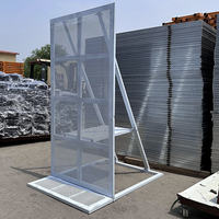 Barrière de contrôle des foules amovible en acier galvanisé thermolaqué, hauteur 6 pieds, durable, pour événements, clôture temporaire