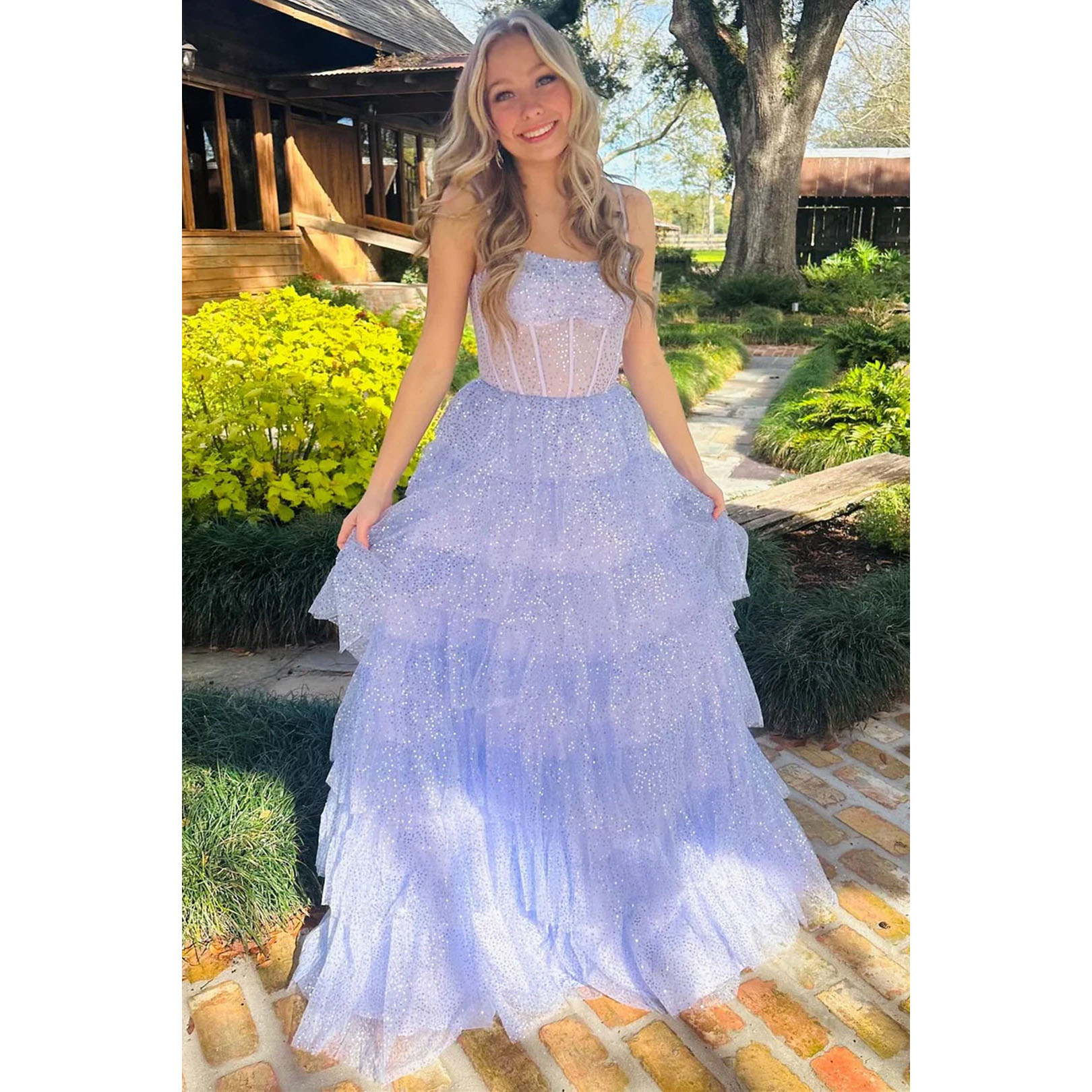 slim fit dress slacks Short Light Blue Backless Lace Prom Dresses, Open Back Light Blue Lace –  jbydress main image 1