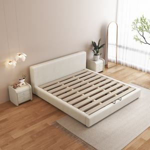 Usine garçon <span class=keywords><strong>fille</strong></span> matelas pouf stockage <span class=keywords><strong>lit</strong></span> ensemble ascenseur peluche cuir tissu plate-forme haut-rembourré cadre en bois enfants dessin animé lits - Product Image 4