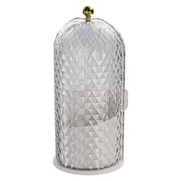 Boîte de rangement et organisateur de pinceaux de maquillage à 3 compartiments, support rotatif pour brosses à dents avec couvercle pour comptoir de salle de bain