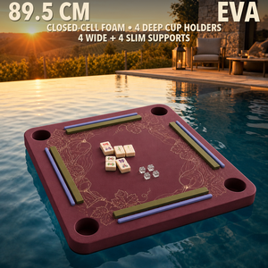 Mesa de Mahjong Flotante Wine Country con Tapete de Espuma EVA, Alfombrilla Multijuego para Mahjong Americano, Rummy y Cartas Impermeables - Product Image 4