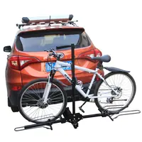 Moderno, de moda, de acero de carga 2 bicicletas montaje tipo enganche bicicleta plataforma portadora fit 2 pulgadas receptor Bike rack para coche