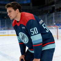 Maillot de hockey sur glace personnalisable pour adulte, imprimé par transfert thermique, nom de l'équipe, unisexe, 100% polyester, vêtements de sport, tissu 220g, service OEM