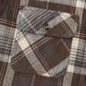100% Cotton Long Sleeve <strong>Button</strong> up Flannel Shirts Check Plaid Woven Casual Flannel <strong>Shirting</strong> Fabric Stretch Flannel Shirt - Product Image 4