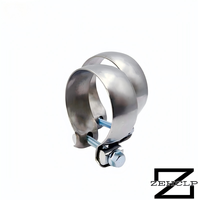 Collier de serrage métrique pour échappement en acier inoxydable 304, avec boulon à ressort OEM, flexible, haute température, 60 mm, pour tuyau d'échappement de voiture européenne