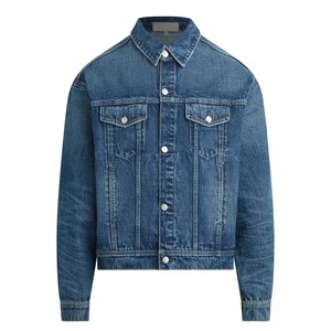 100% Cotton <b>Winter</b> Denim <b>Jacket</b> for Men Casual Patchwork Breathable & Eco-Friendly High Quality <b>Waterproof</b> Anti-Uv - Product Image 4