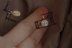 GOLDtutu Pendentif unisexe en or jaune 9k pour collier avec pendentifs à breloques en zircon rond micro-incrusté pour cadeau - Product Image 2