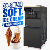 Nouvelle machine à crème glacée molle commerciale 36-38L/H haute capacité 3 saveurs avec pré-refroidissement de qualité industrielle XY-C966