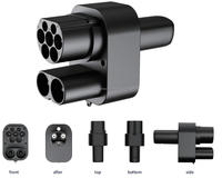 Nouvel adaptateur CCS2 vers NACS 250A AC DC 1000V CCS2 pour les véhicules électriques Tesla, adaptateur de connecteur EV