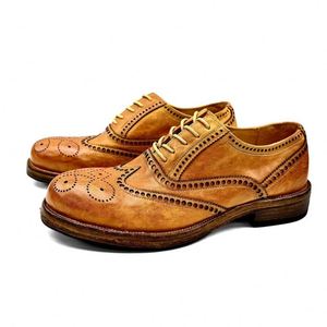 Zapatos Casuales de Oficina para Hombre Goodyear Craft 2025, de Cuero Genuino, con Cordones, Duraderos, Ligeros, Antideslizantes, Transpirables, con Diseño de Puntos - Product Image 4