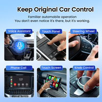 Dongle Inalámbrico Android Auto con Mayor Transmisión, WiFi Abierto, Control por Voz, Música, Waze, Xair Car Play Ai Box para Apple y Google