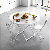 Table ronde pliante pour petite famille, style nordique