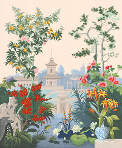 Décoration murale, panneaux muraux, peintures murales pour chambre <span class=keywords><strong>à</strong></span> coucher, salle <span class=keywords><strong>à</strong></span> manger - Installation facile, <span class=keywords><strong>motif</strong></span> floral moderne personnalisé, <span class=keywords><strong>papier</strong></span> <span class=keywords><strong>peint</strong></span> anti-moisissure - Product Image 2