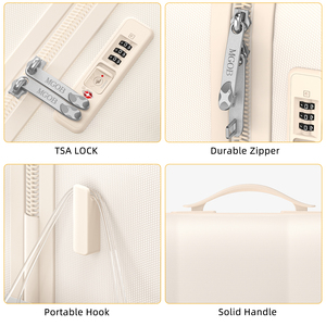 Juego de Maletas Rígidas de ABS MGB OEM ODM de 3 Piezas, Tamaños 20+24+28 Pulgadas, Cierre de Seguridad TSA, Rotación de 360 Grados sin Esfuerzo °   Maleta con Ruedas - Product Image 4