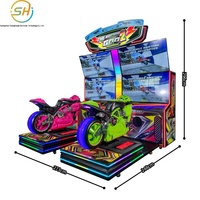 Nouveau simulateur de course à moto pour adultes Extreme Speed God 2 à quatre écrans de 55 pouces, appareil de divertissement vidéo