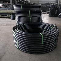 Tuyau d'Eau REHOME 40mm X 100m en Plastique Noir, Tuyau d'Alimentation en Eau PEHD SDR11 PN16 pour l'Irrigation