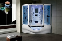 Cabine de douche en verre acrylique, cabine de douche vapeur, porte coulissante, bain à remous, spa, cascade, bain à remous hydromassant, moderne