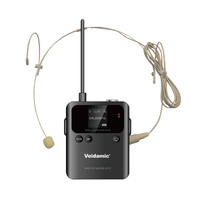 Mikrofon Nirkabel Profesional X10 Veida Long Distance 300m UHF True Diversity Lavalier Headset untuk Pertunjukan Panggung Infrared