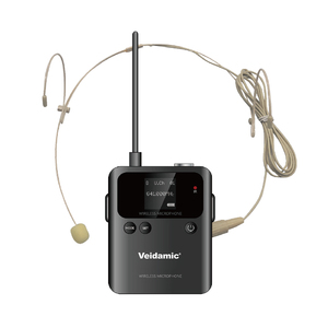 Micrófono inalámbrico profesional UHF de largo alcance X10 Veida de 300 m con tecnología True Diversity y auriculares tipo lavalier para presentaciones en escenario. - Product Image 5