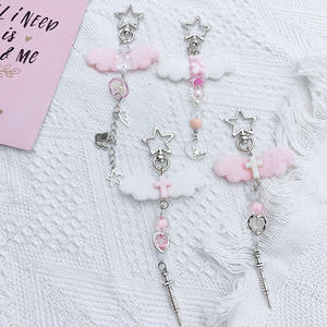 Japonais mignon petit ange malade en peluche ailes anti-perte porte-clés mine broche sous-culture carte livre suspendus ornements - Product Image 4