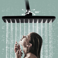 Ensemble de douche complet pour salle de bain, design Ferme, avec jet pluie doux, mitigeur monocommande, finition acier inoxydable, pour appartements et hôtels