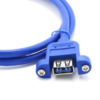 Kabel Ekstensi USB 3.0 Male to Female Panel Mount dengan Sekrup