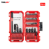 Jeu de 48 embouts de visseuse à chocs Tooljoy en acier S2, hexagonaux magnétiques de 1/4 po, dureté HRC60, service OEM disponible pour la vente en gros