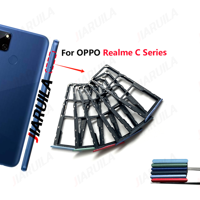 Mobile Dual Sim Card Tray for Oppo Realme C67 C65 C61 C55 C53 C51 C35 C33 C31 C30 C3 C25 C25Y C25S C21Y C21 C17 C15 C12 C11 2021