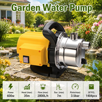 Trupow Hochleistungs-Selbstansaugende Wasserdruckerhöhungspumpe 600W Haushaltswasserversorgungsgerät 2800L/h für Gartenbewässerung