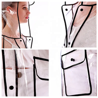 Chaquetas Impermeables Transparentes de Alta Calidad al por Mayor para Hombres y Mujeres, Ideales para Fiestas y Excursiones, 2 Tallas