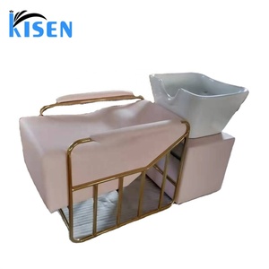 KISEN Silla de Masaje y Lavado de Cabello para Salón de Belleza, Color Rosa, con Lavabo y Spa para Cabeza, en Oferta - Product Image 4