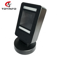 TOTINFO Lector de Códigos de Barras Automático de Escritorio 1D 2D, Cable USB, Sensor CMOS, Velocidad de Escaneo de 120 fps, Garantía de 2 Años para Supermercados