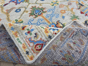 พรมขนสัตว์ทำมือสไตล์โมเดิร์นสีพาสเทลสำหรับห้องนั่งเล่นและห้องนอน - Product Image 4