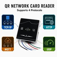 Lector de Tarjetas RFID con Código QR, 13.56MHz, TCP/IP, HTTP, MQTT, UDP, Soporte para Desarrollo Secundario, Control de Acceso