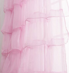 Rideau noir à tiges en <span class=keywords><strong>voile</strong></span> transparent, tissu à volants pour mariage - Product Image 5