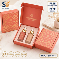 Boîte cosmétique personnalisée en carton ondulé rigide, emballage couleur avec logo, directement de l'usine, échantillon gratuit