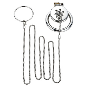 Chaîne de laisse sexy en acier inoxydable FRRK, corde détachable pour cage de chasteté plate Sissy, contrôle de la chasteté masculine, jouets sexuels pour joueurs avancés - Product Image 6