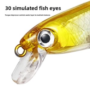 Leurre dur ABS 11cm 14g, Leurre Minnow Laser à longue portée, Leurre de pêche Minnow holographique 10 couleurs avec hameçons - Product Image 2