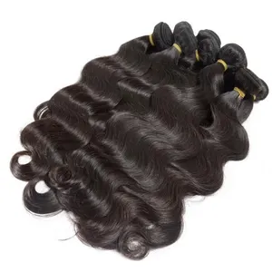 Virgin Indian Human Temple Hair Directly From India,Raw Unprocessed Body Wave Bundle Hair,Wholesale Virgin Cuticle Aligned Hair