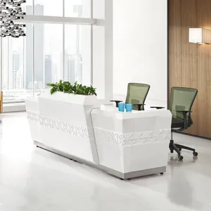 2023 JIYOU blanco gran oferta salón muebles <span class=keywords><strong>de</strong></span> oficina Hospital gimnasio diseño moderno personalizado Simple conjunto OEM estilo tablero <span class=keywords><strong>de</strong></span> <span class=keywords><strong>trabajo</strong></span> recepción - Product Image 5