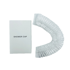 Custom Waterproof Thickening Elastic Clear Bathing Hotel Travel Disposable Plastic PE Shower Cap for Unisex