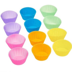 ถ้วยอบมัฟฟินใช้ซ้ำได้ถ้วยซิลิโคนรองคัพ<span class=keywords><strong>เค้ก</strong></span>ทนความร้อนเกรดอาหาร - Product Image 6