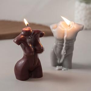 WINBY E136 - Velas de Escultura de Torso Femenino Desnudo, Velas Aromáticas Personalizables Hechas a Mano con Cera de Soja para Bodas y Decoración del Hogar - Product Image 4