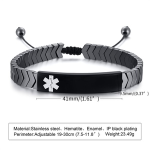 Hot Selling Custom Popular Enrgaved Stainless Steel Bracelet Jewelry - Product Image 5