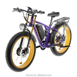 사용자 정의 26 인치 듀얼 서스펜션 48V 리튬 배터리 자전거 Elettrica 전기 2000W 전기 산악 자전거