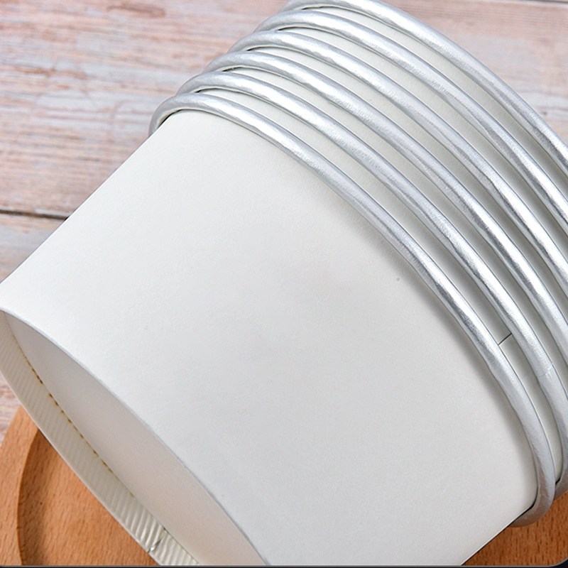 OEM Gold Foil Embossed Paper Salad Bowls Cups and Plates with Aluminium Foil Premium Quality for Use