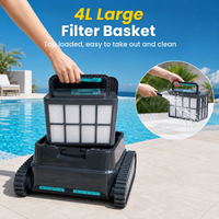 Intelligenter Kabelloser Pool-Reinigungsroboter mit APP-Steuerung, 4L Filterkorb und Automatischer Selbstparkfunktion, 130 Min. Laufzeit
