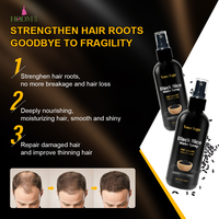 OEM/ODM mendorong pertumbuhan rambut dan mengurangi rambut jatuh semprot untuk menipiskan rambut hemat-bebas zat warna hitam Formula kabut memperkuat akar